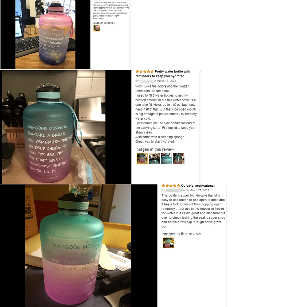 BPA Free Custom Colors Plastic Sports PETG Water Bottle
