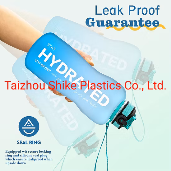 64oz 2L Half Gallon Gym Fitness Sports Motivational Water Bottle with Camo Insulated Storage Sleeve and Carry Strap