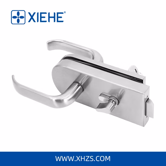 Xh-8115 Zinc Alloy Frameless Glass Lock with Fixed Handle for Glass Door